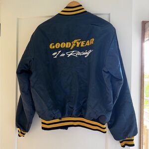 Vintage Swingster Goodyear Satin Jacket Men's M Embroidered Logo USA made
